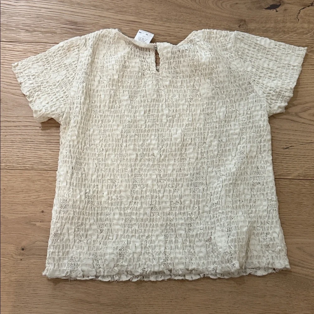 Zara Cream Lace Top 10 girls